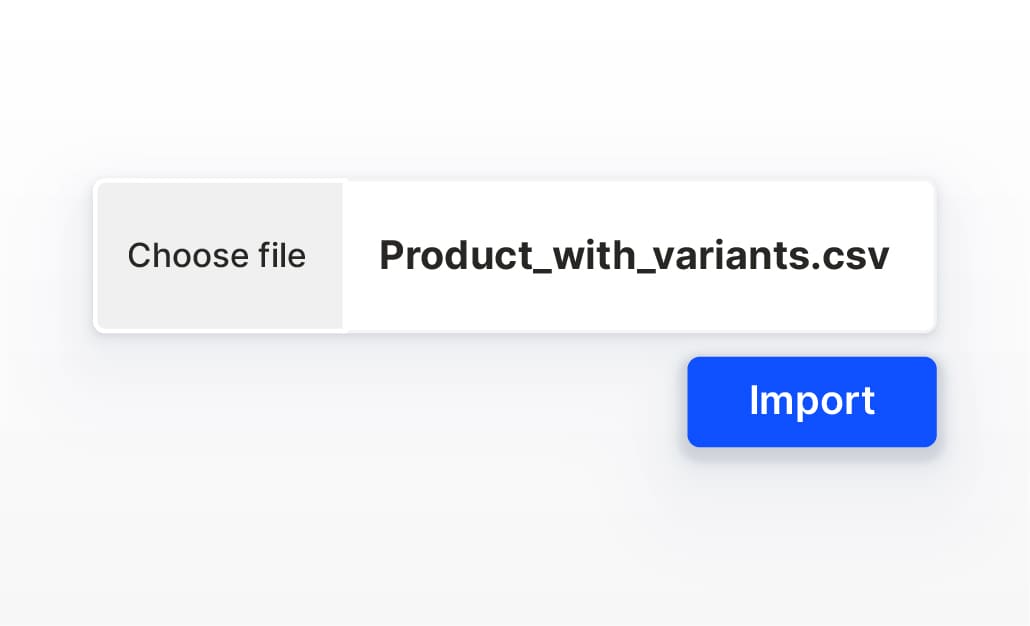 Bulk product import/export